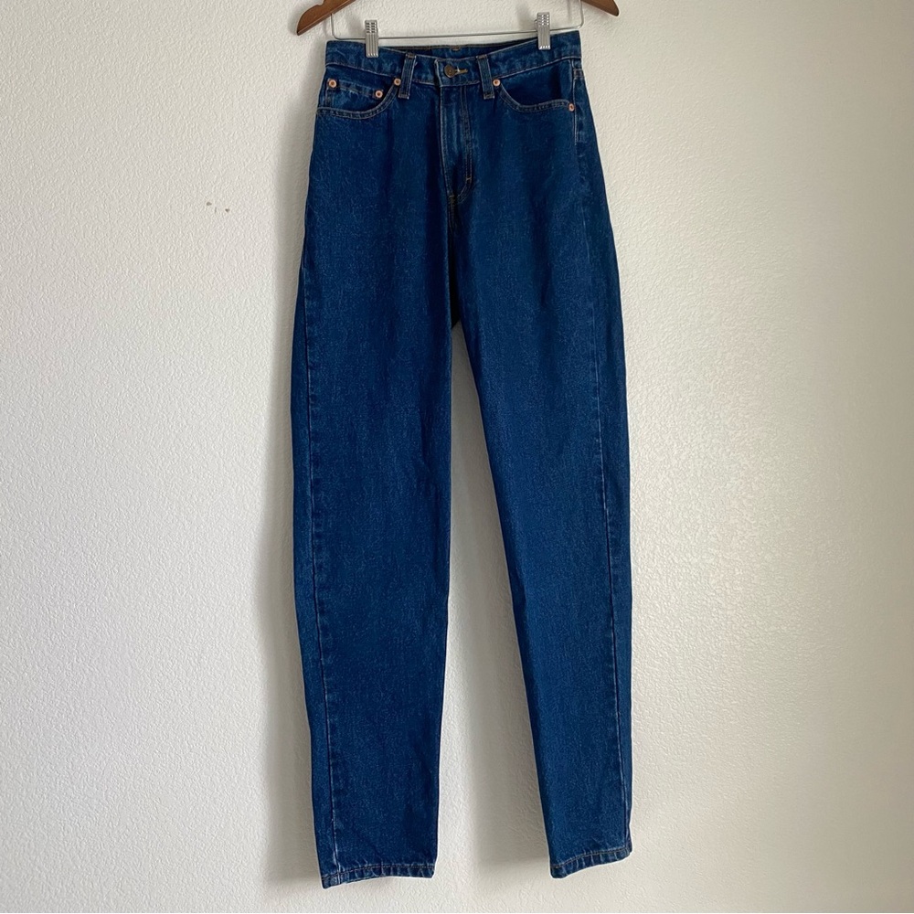 Vintage Jordache tapered leg high rise blue denim jeans, 9/10 - Picture 10 of 13